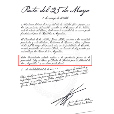 En el Congreso Milei sincero extorsión a gobernadores, Ley Omnibus a cambio alivio fiscal