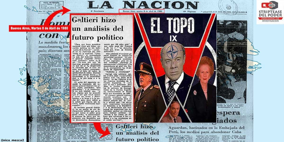 Guerra Malvinas mensajes secretos a traves LA NACION con topo OTAN Costa Méndez, TAU Galtieri