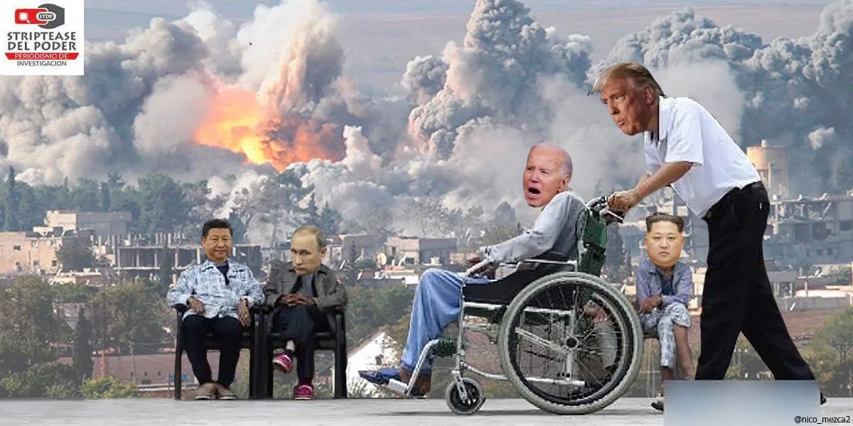 Portada Biden el mundo y el botón rojo está en manos de un geronte senil e incompetente, que sembró la inseguridad en él.