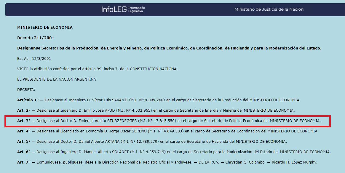 Sturzenegger de tal palo tal astilla, el escritor fantasma eminencia gris paso a ser el ministro para salvar a Milei