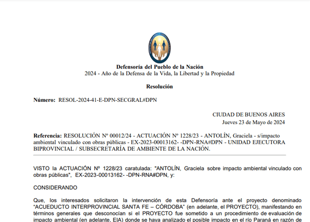Acueducto Interprovincial San-Cor: tiene una rajadura legal y técnica y las aguas vuelven turbias