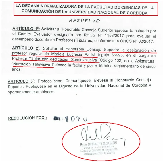 MARIELA PARISI: la decana nepotista de la Facultad de Ciencias de Comunicación de la UNC (1)