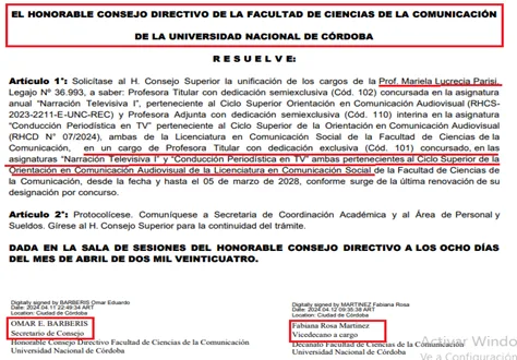 MARIELA PARISI: la decana nepotista de la Facultad de Ciencias de Comunicación de la UNC (1)