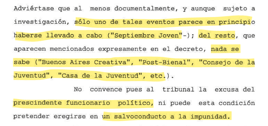 La vieja Ficha Sucia grossa de Cristian Ritondo, procesado por peculado