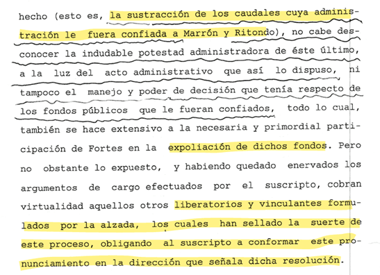 La vieja Ficha Sucia grossa de Cristian Ritondo, procesado por peculado