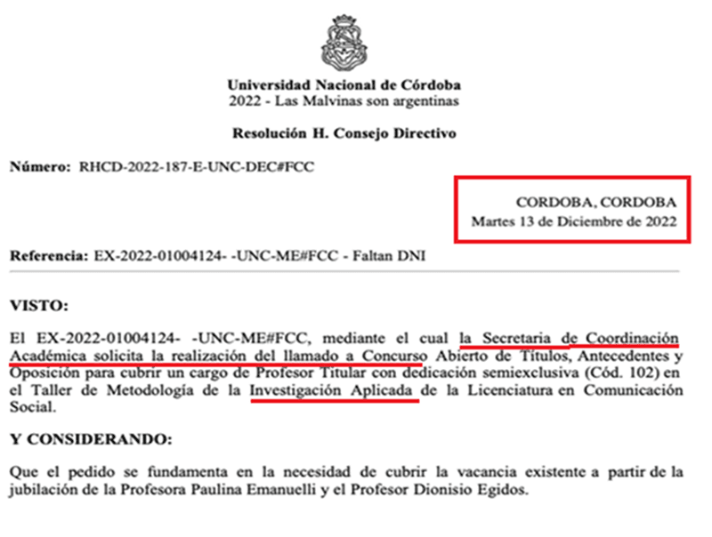 Parisi, la decana autócrata de la FCC – UNC que nunca concursó, precarizó los cargos, y amaño concursos