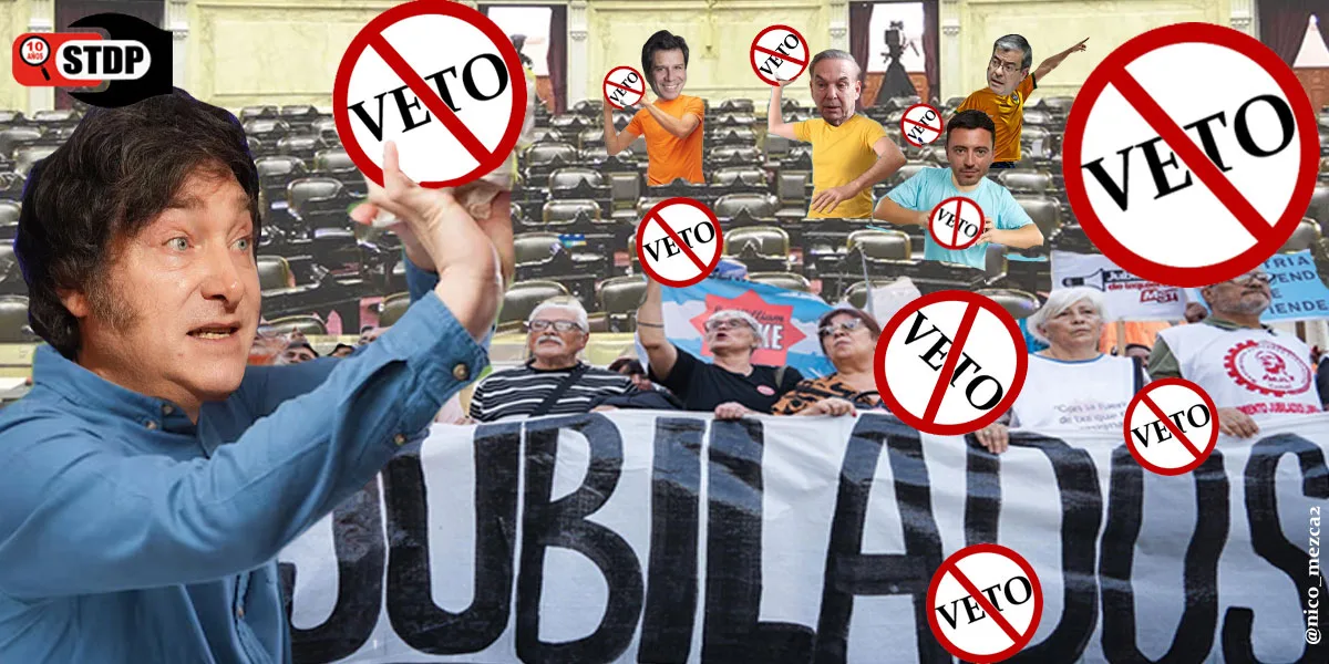 Sin DNU 274/24: Milei jubilación mínima septiembre 25 570 mil en la comedia parlamentaria — unos vetan y otros lo buscan por no hacer lo que deben