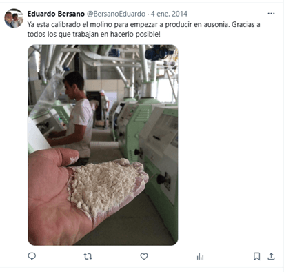 Cuenta de Twitter de Bersano.