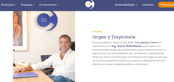 Rolón Bustos, en la página web de la compañía