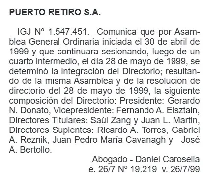 Puerto Retiro SA