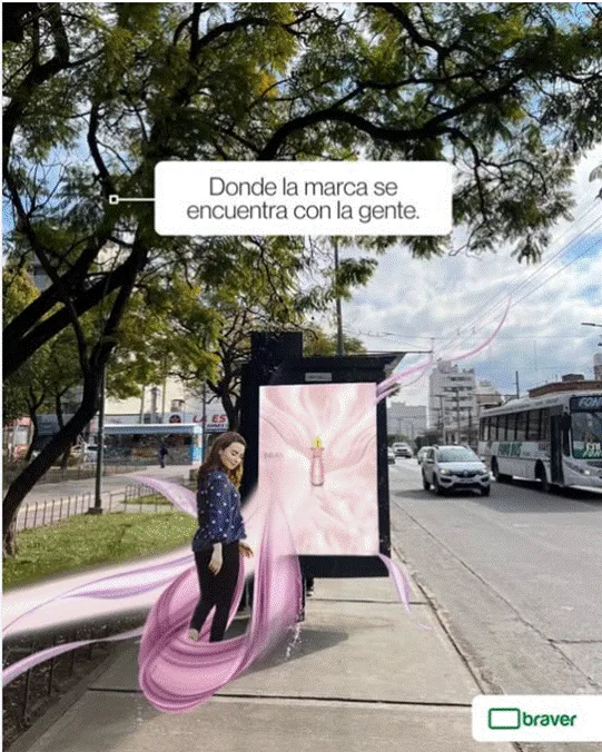 Publicidad de Braver promocionando las paradas de los Solo Bus