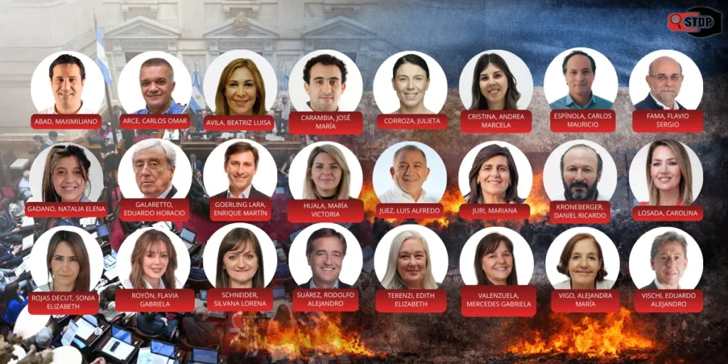 Los 24 senadores NO LLA que votaron precariedad laboral