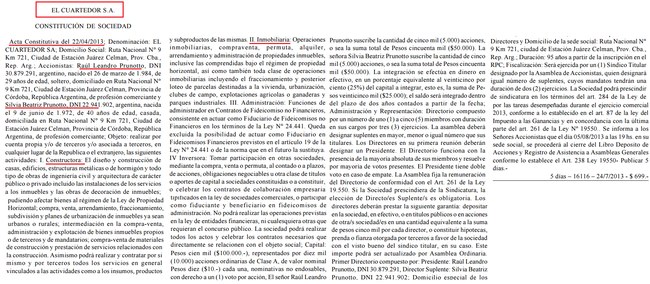 Fuente: Boletín oficial de la provincia de Córdoba