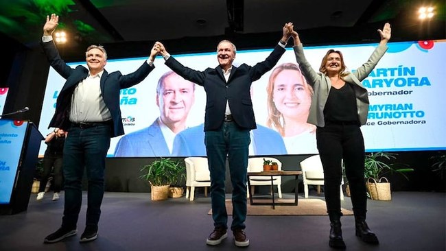 Llaryora, Schiaretti y Prunotto en el lanzamiento de la fórmula de Hacemos Unidos por Córdoba